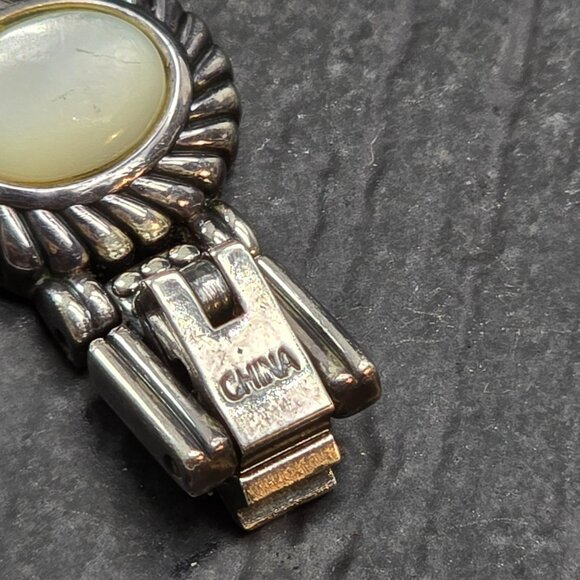 Vintage Gemstone Silver-Tone Womens Watch By Gem Time 7.25" JJ4160 - Picture 8 of 11